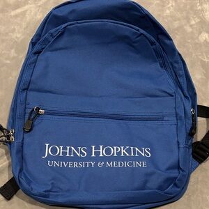 John Hopkins University Logo Blue Backpack